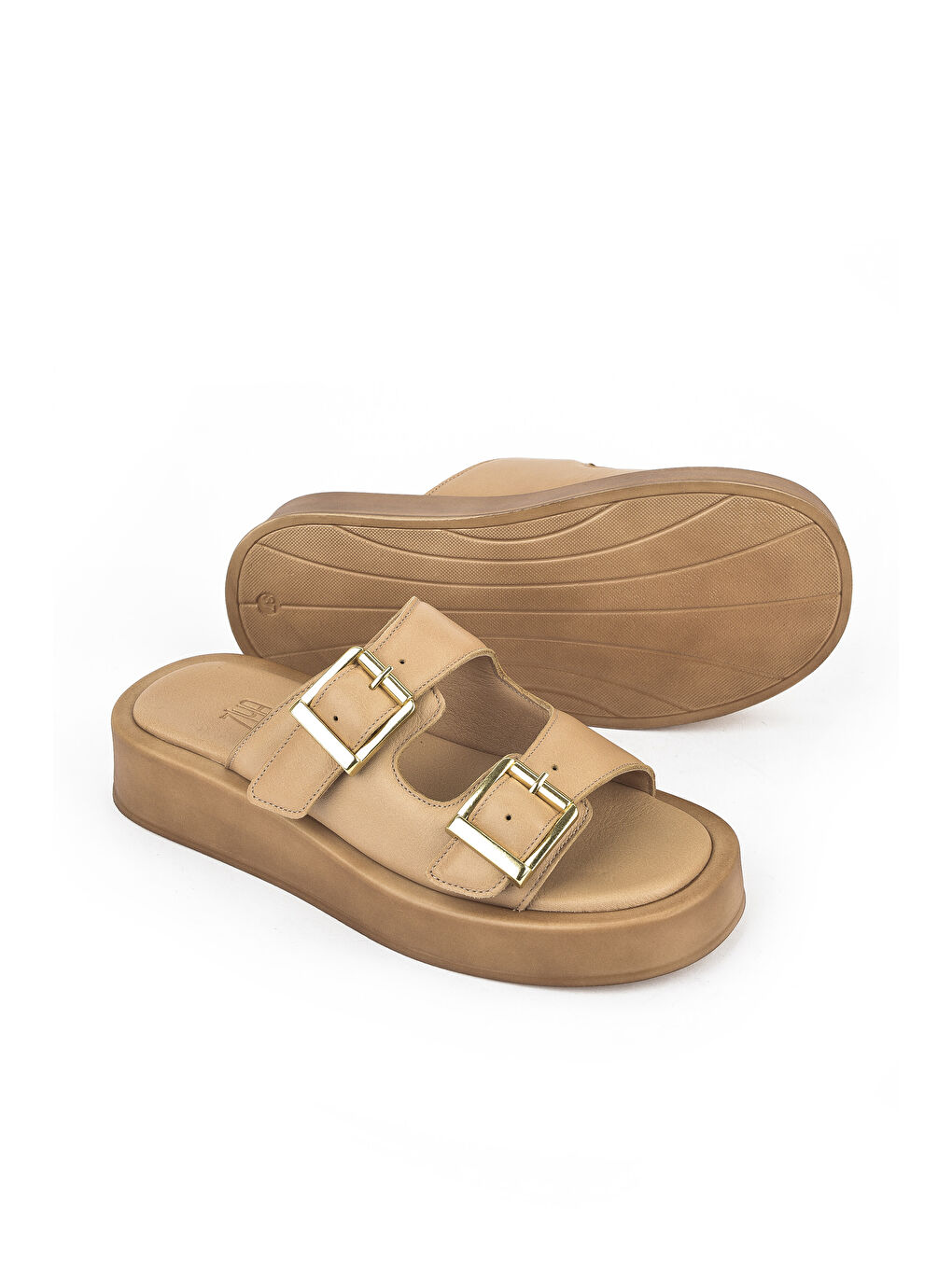 Bej Kadın Hakiki Deri Terlik 1511032Z5009 Nude-3