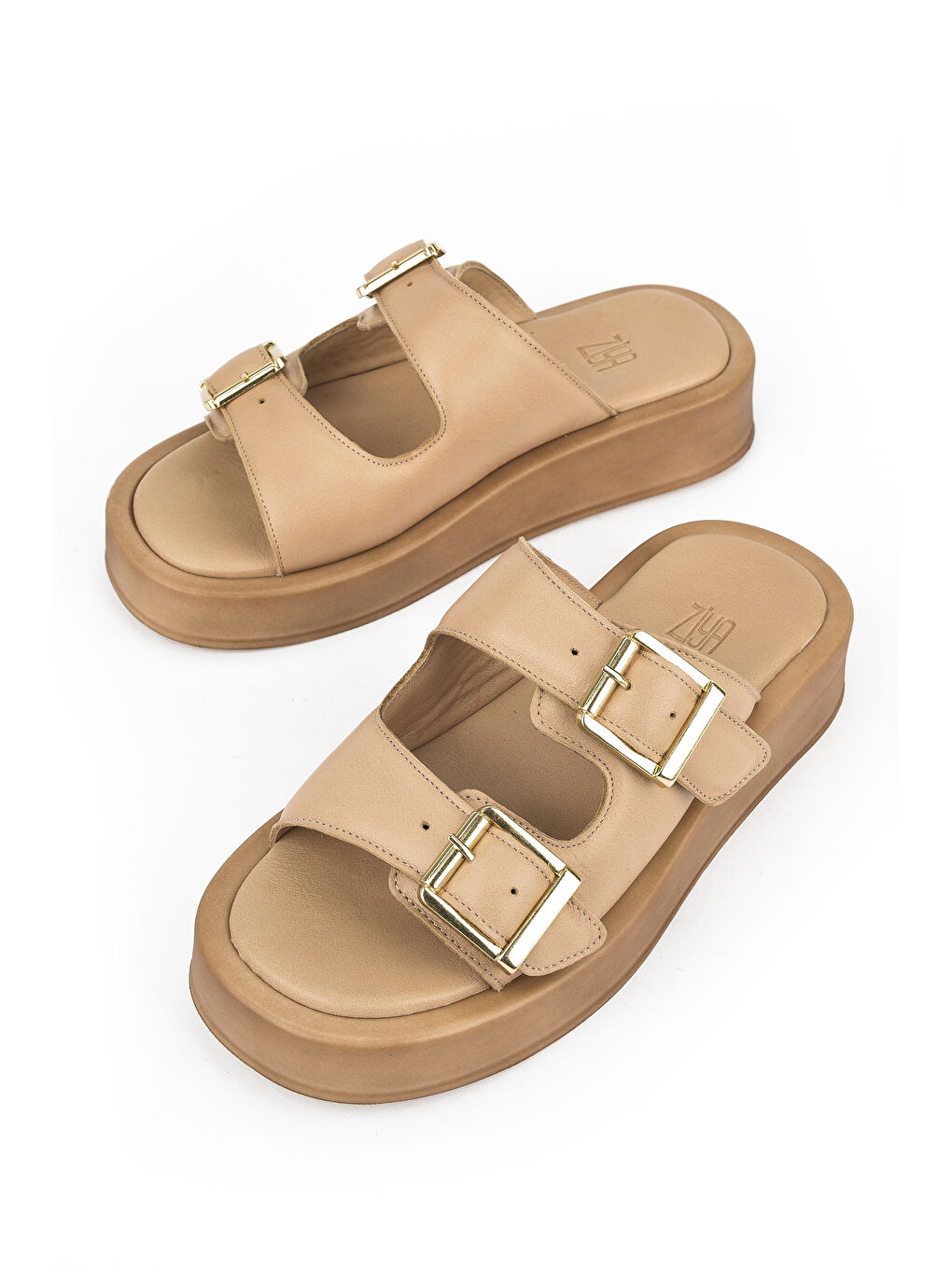 Bej Kadın Hakiki Deri Terlik 1511032Z5009 Nude-4