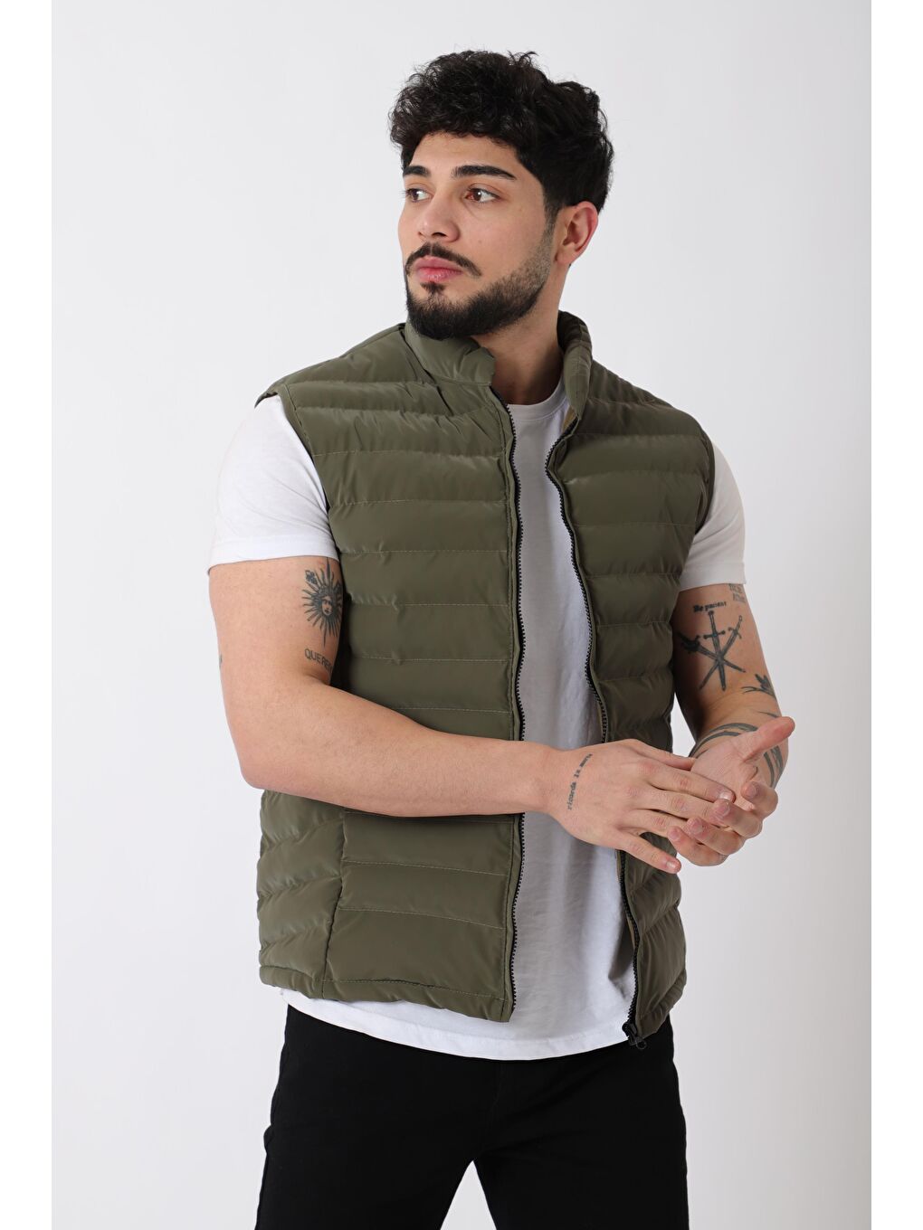 Haki Dar Dikişli Nova İnce Yelek BL 1774_60321