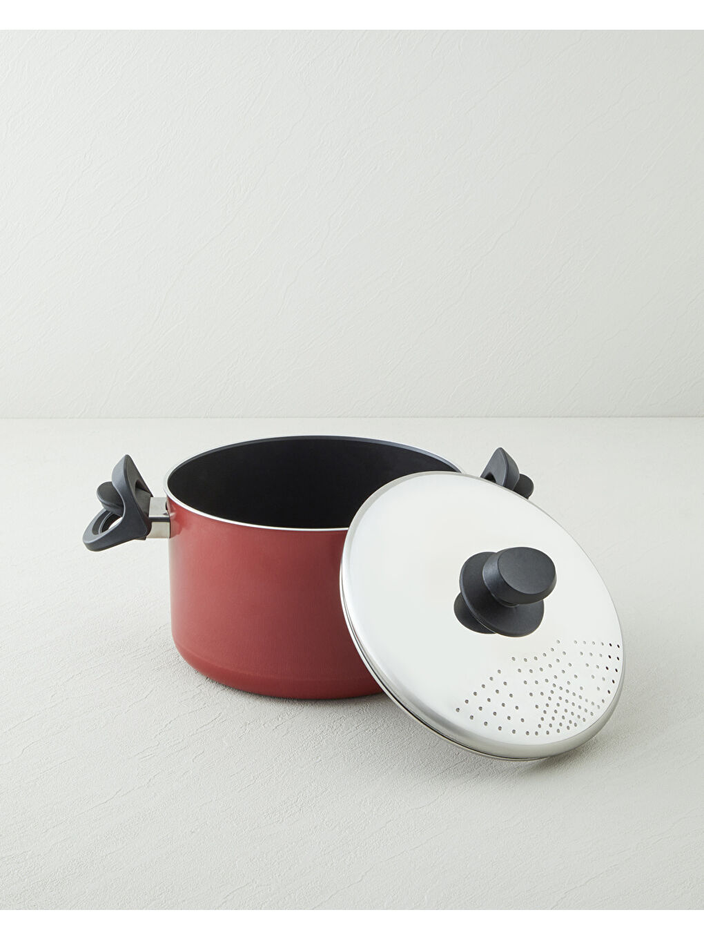 New Rio Premium Makarna ve Popcorn Tencere 22 cm Kırmızı-1