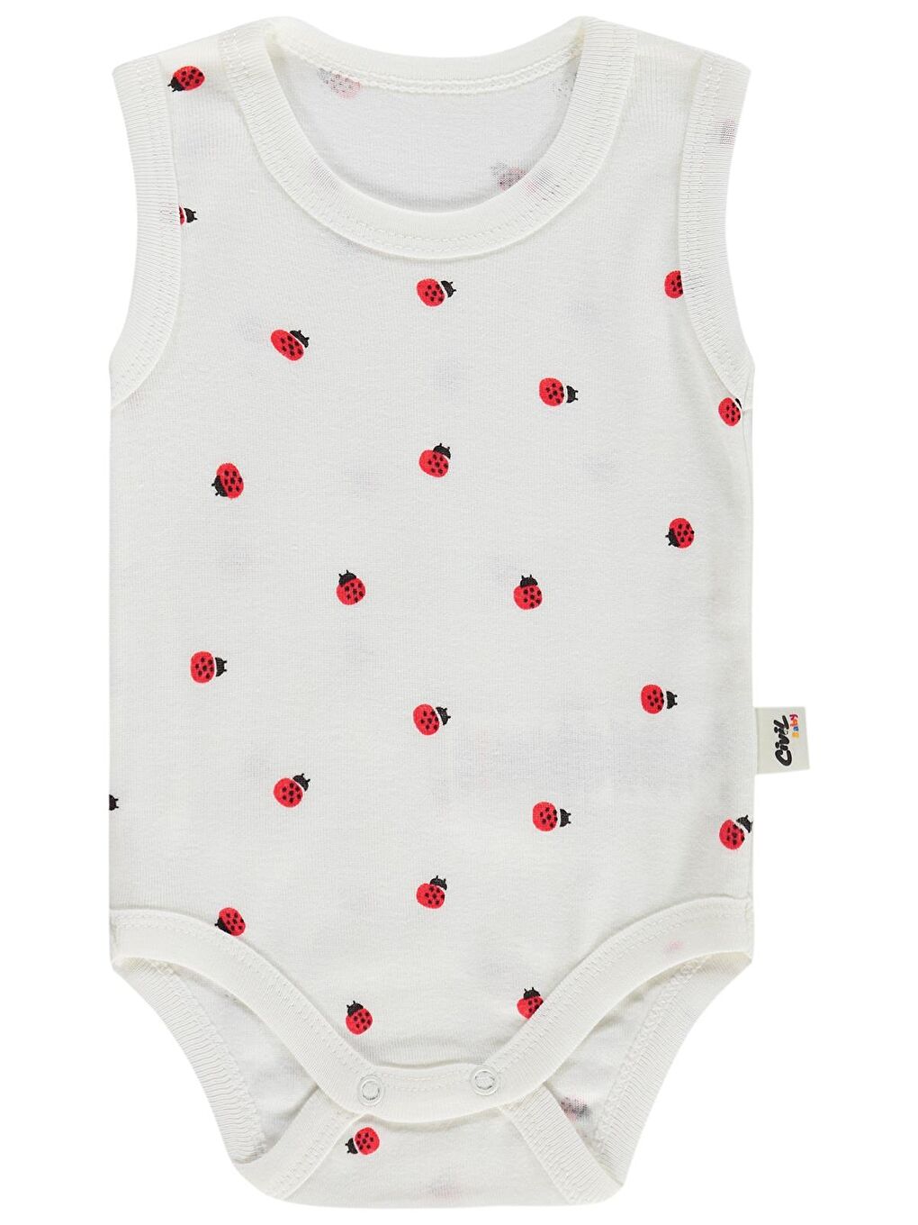 Baby Uğur Böceği 0-48 Ay Çıtçıtlı Badi - Ekru 12-18 Ay