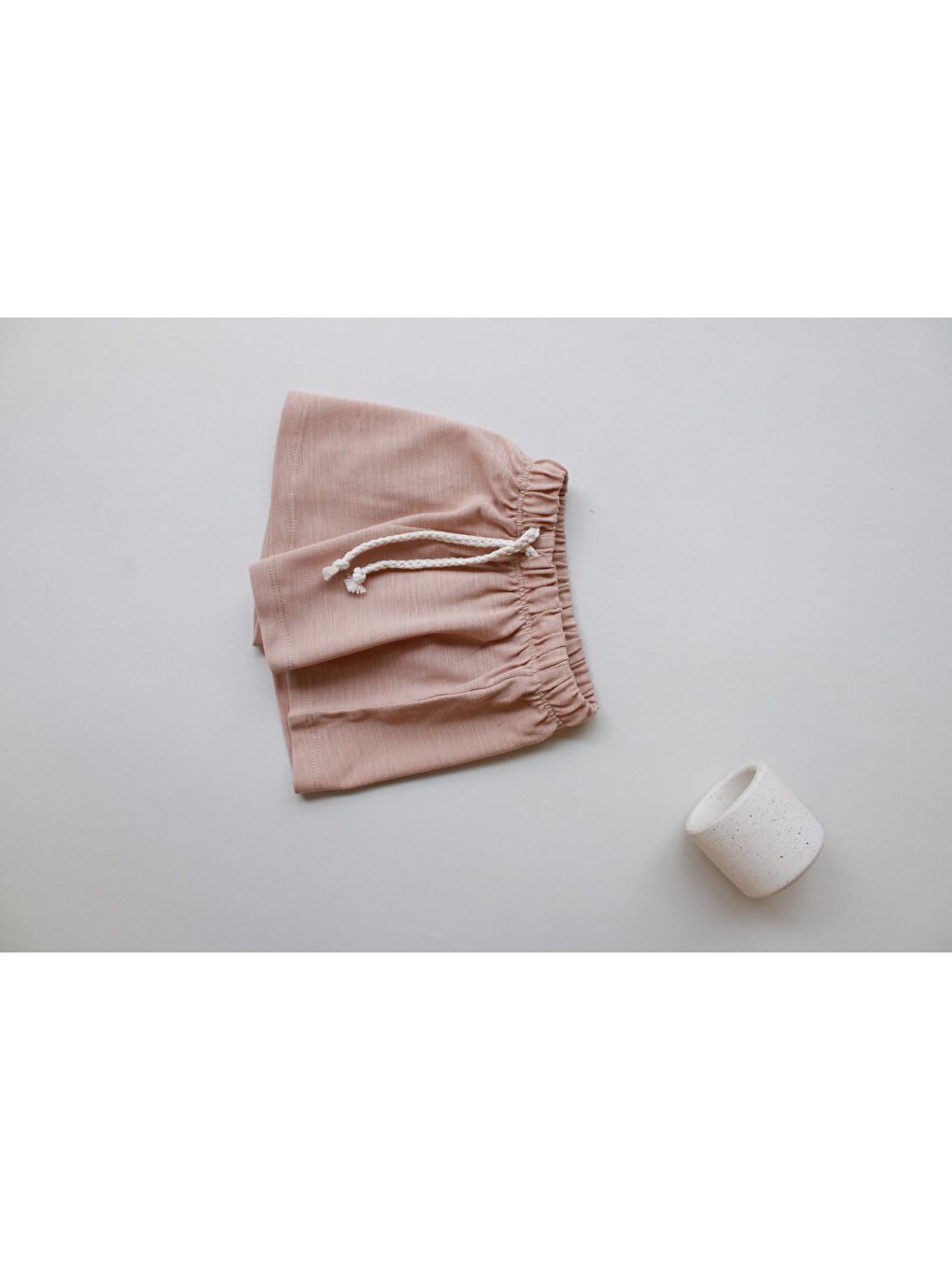 Bej Bağcıklı Basic Şort-2