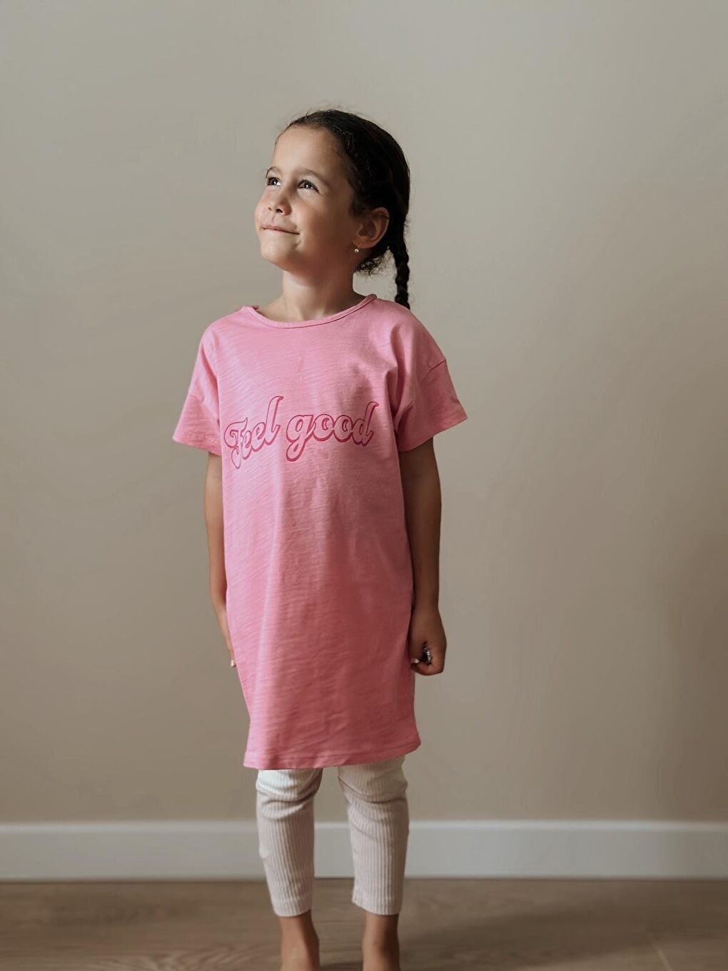 Tunik T-Shırt 4-12 Yaş Pembe