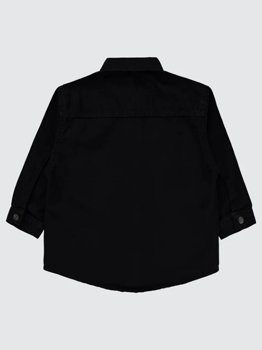 Siyah Erkek Çocuk Oversize Denim Gömlek 2-14 Yaş-1