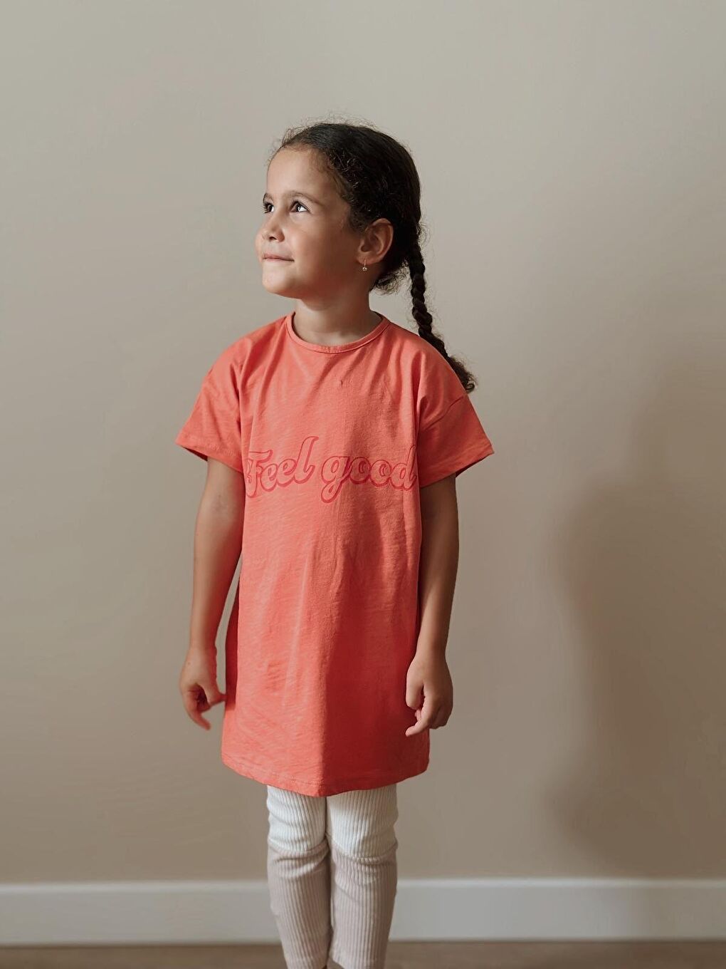 Tunik T-Shırt 4-12 Yaş Mercan