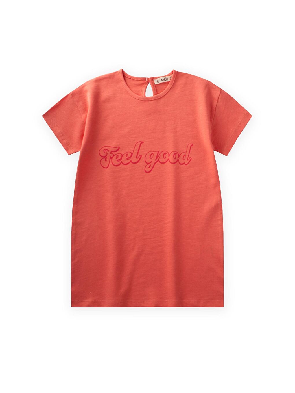 Tunik T-Shırt 4-12 Yaş Mercan-1