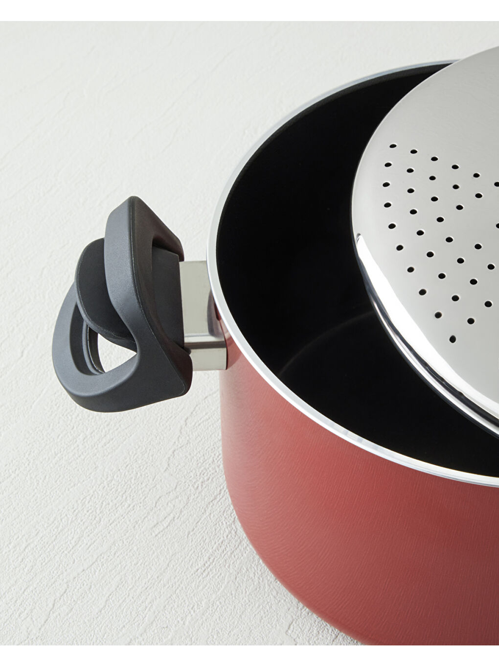 New Rio Premium Makarna ve Popcorn Tencere 22 cm Kırmızı-3