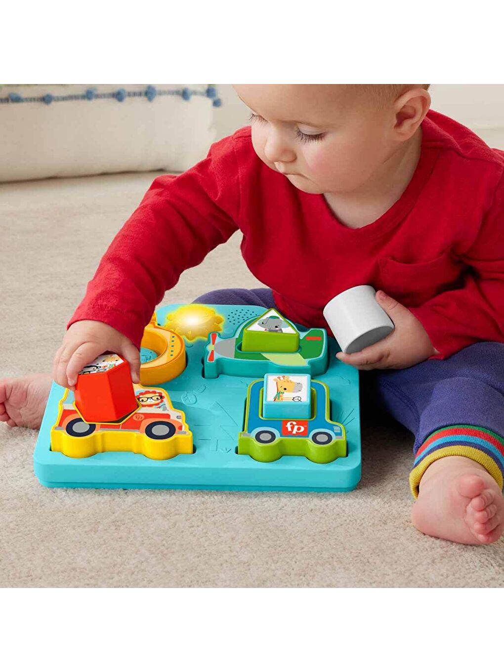 FISHER PRICE Renksiz Sesli ve Işıklı Arabalar Puzzle HRP31 - 2