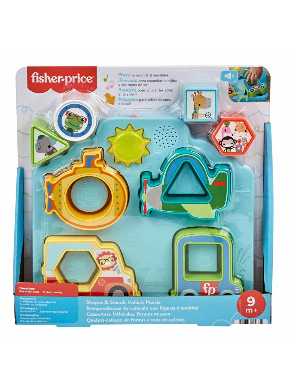 FISHER PRICE Renksiz Sesli ve Işıklı Arabalar Puzzle HRP31 - 3