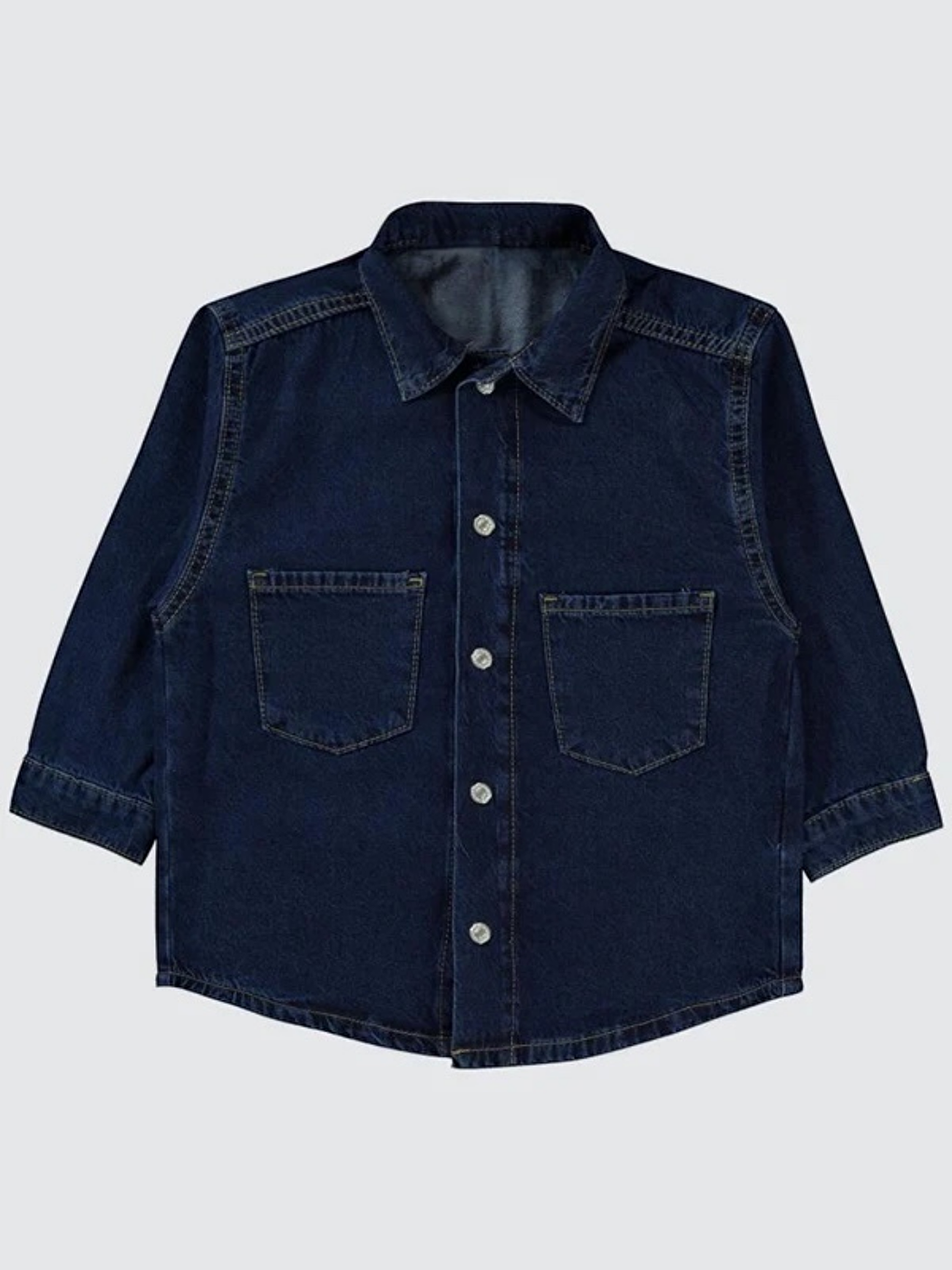 Mavi Erkek Çocuk Oversize Jean Gömlek