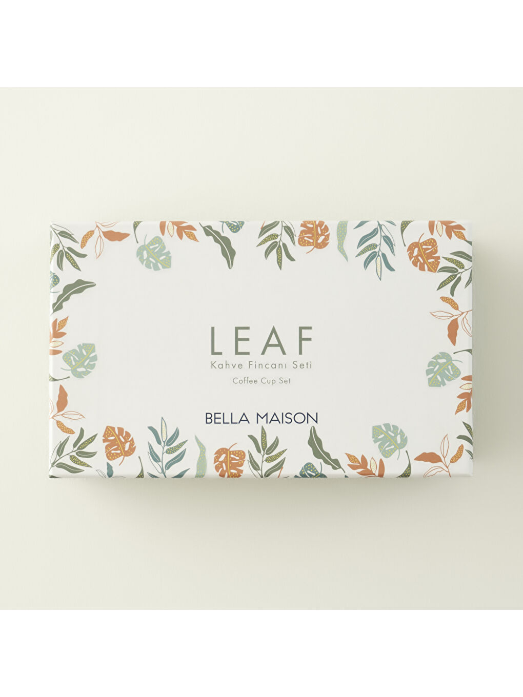 Karışık Leaf Porselen 2'li Kahve Fincanı Seti (120 cc)-2