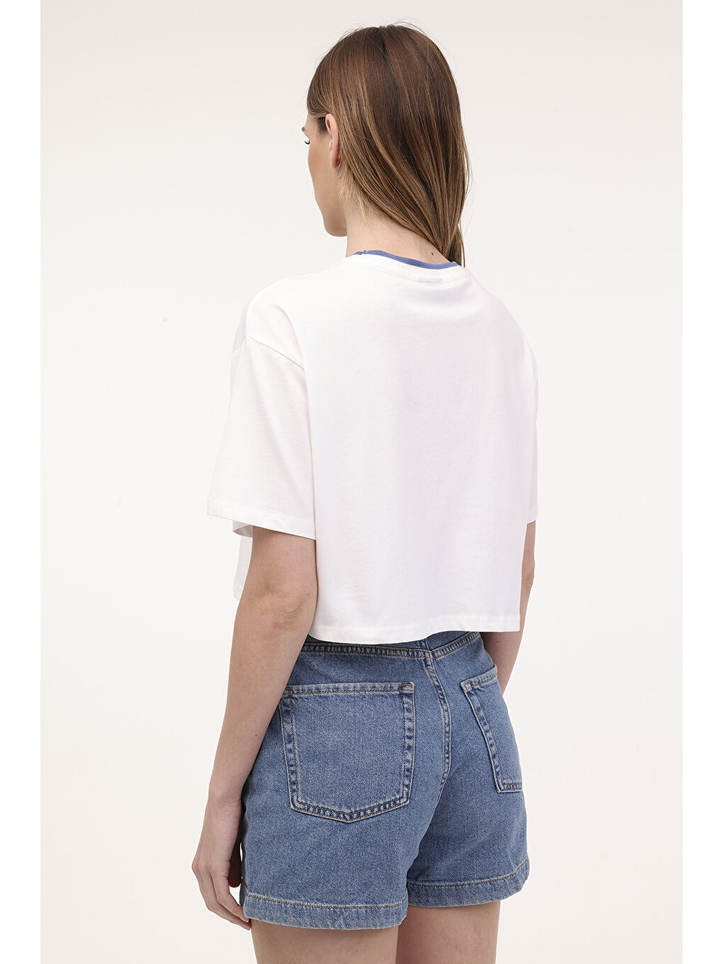 Bej WL GIA 11SS123 4FX Ekru Kadın Kısa Kol T-Shirt-1