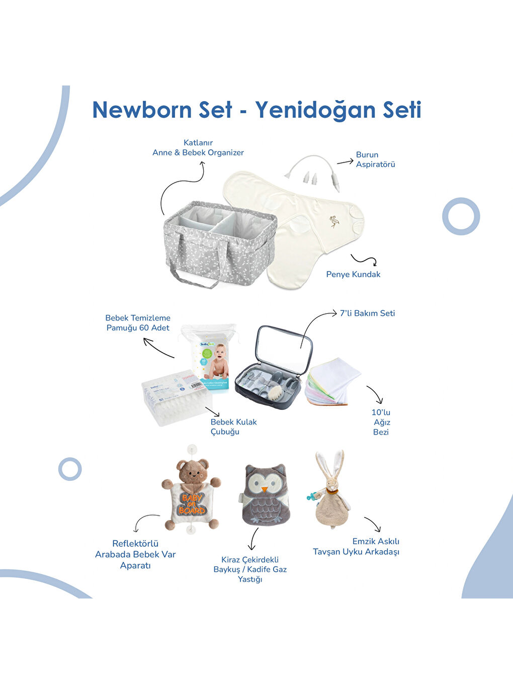Yenidoğan Bebek Hediye Seti 10 Parça