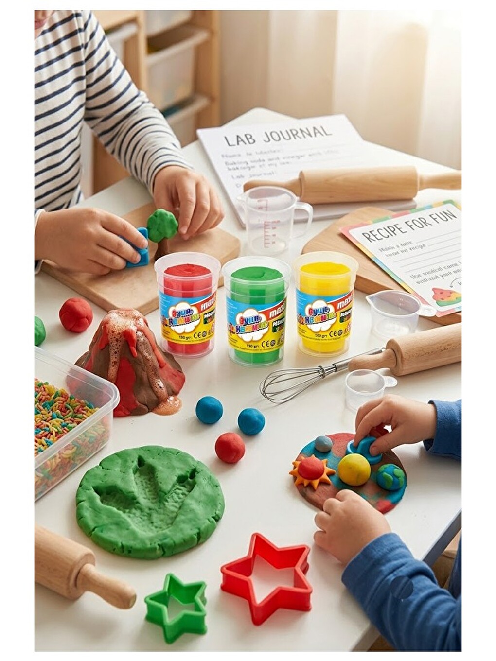 Oyun Hamuru 6 Renk 780gr 1 Paket 6 Lı Oyun Hamuru Kurumaya Karşı Dirençli Okul Öncesi Kre-3