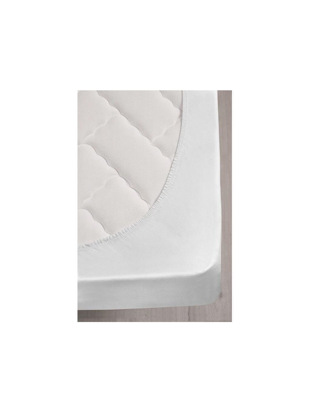 Beyaz 3D Kapitoneli Sıvı Geçirmez 90X190cm Fitted Tek Kişilik Alez-1