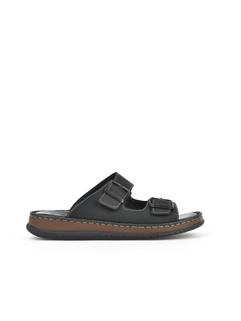 Erkek Hakiki Deri Terlik 1511045ZS1 Siyah