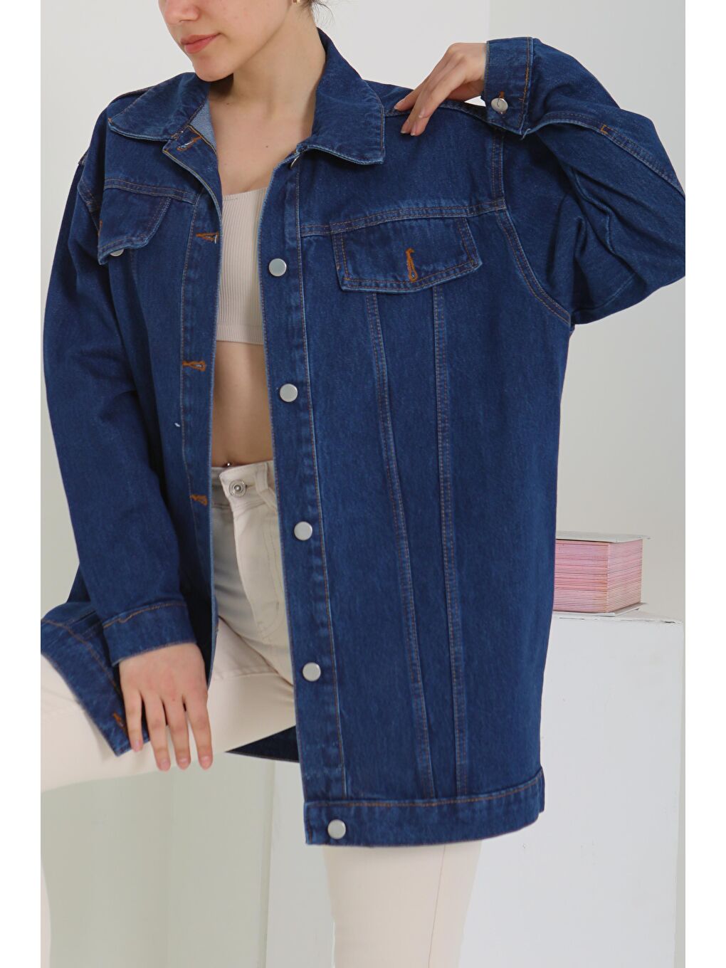 Jean Ceket Koyu Mavi   26771-2