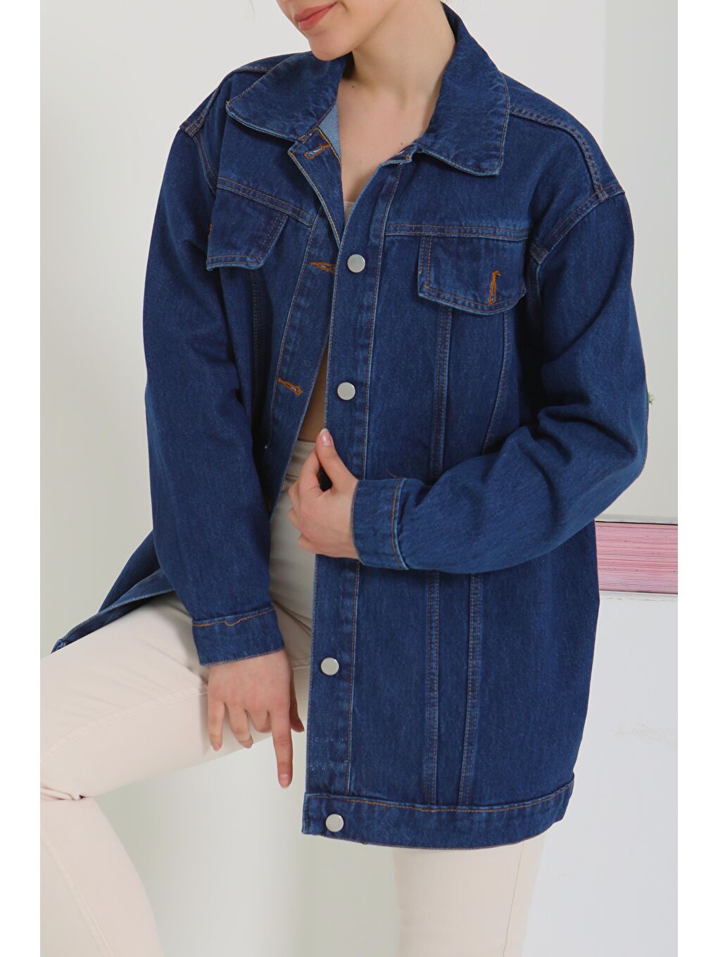 Jean Ceket Koyu Mavi   26771-3