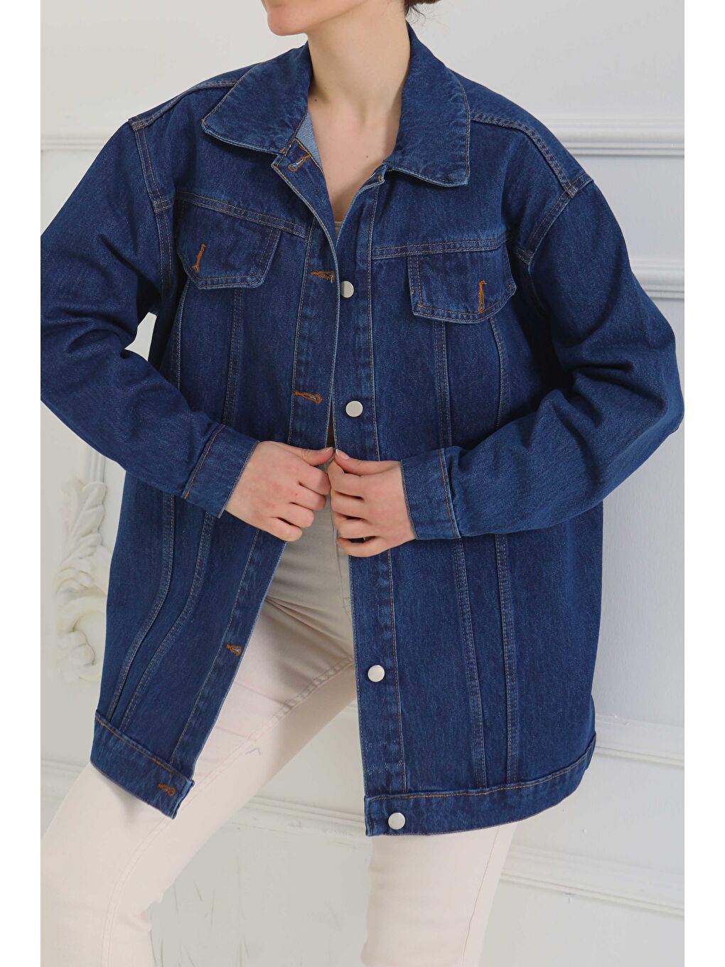 Jean Ceket Koyu Mavi   26771-4