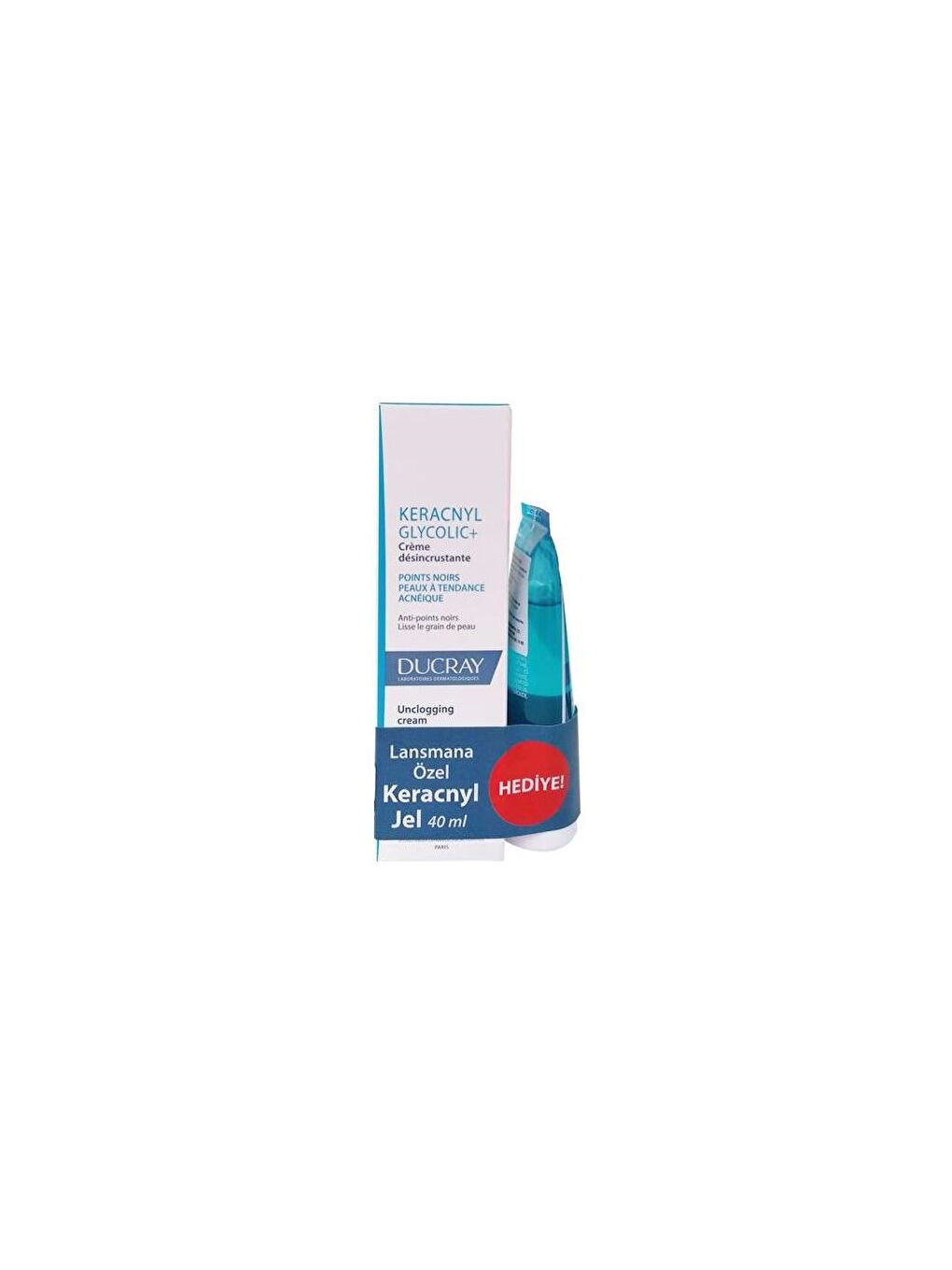 Ducray Keracnyl Glycolic+ Cream 30 ml + Keracnyl Jel 40ml Hediye