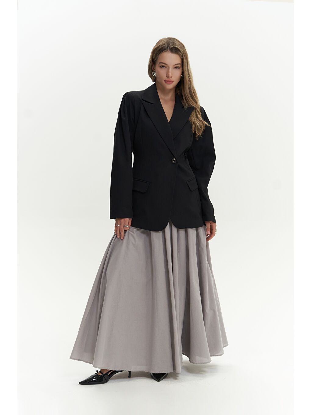 Mai Collection Briella Belden Oturtmalı Siyah Blazer - 2