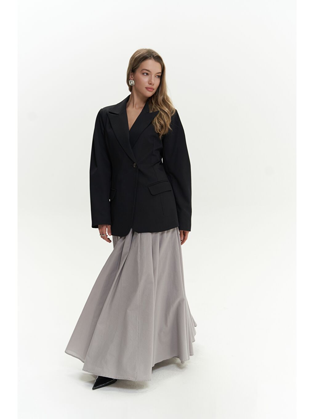 Mai Collection Briella Belden Oturtmalı Siyah Blazer - 4