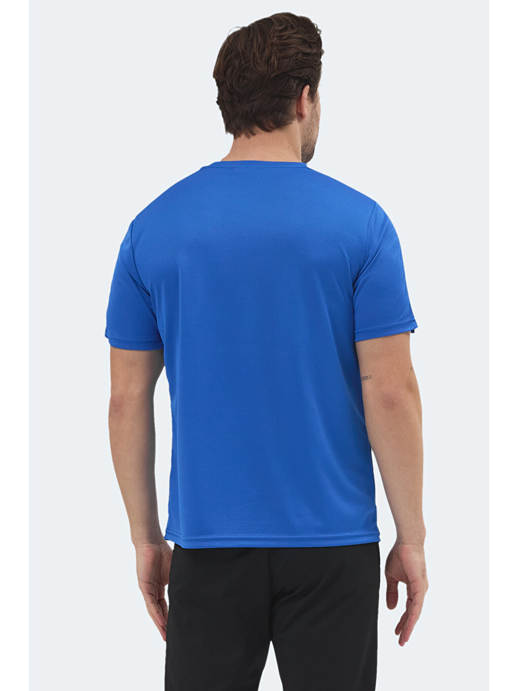 REWIND Erkek Saks Mavi Tişört-3