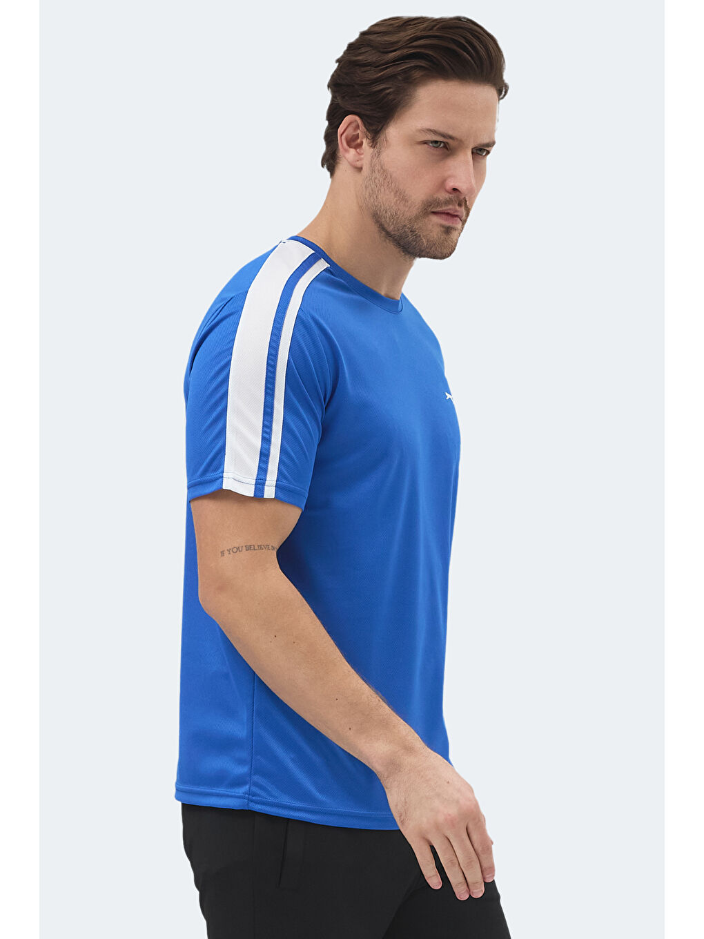 REWIND Erkek Saks Mavi Tişört-4