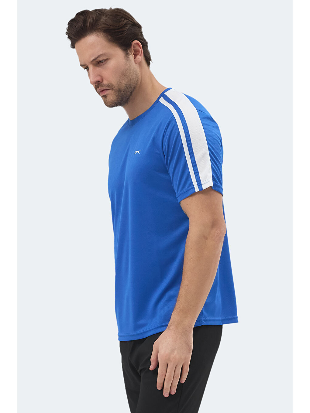 REWIND Erkek Saks Mavi Tişört-5