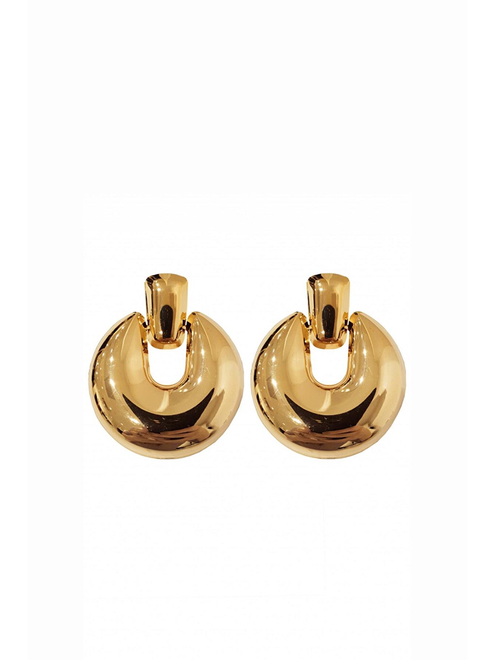 Sarı Lydia Gold Chunky Sallantılı Küpe
