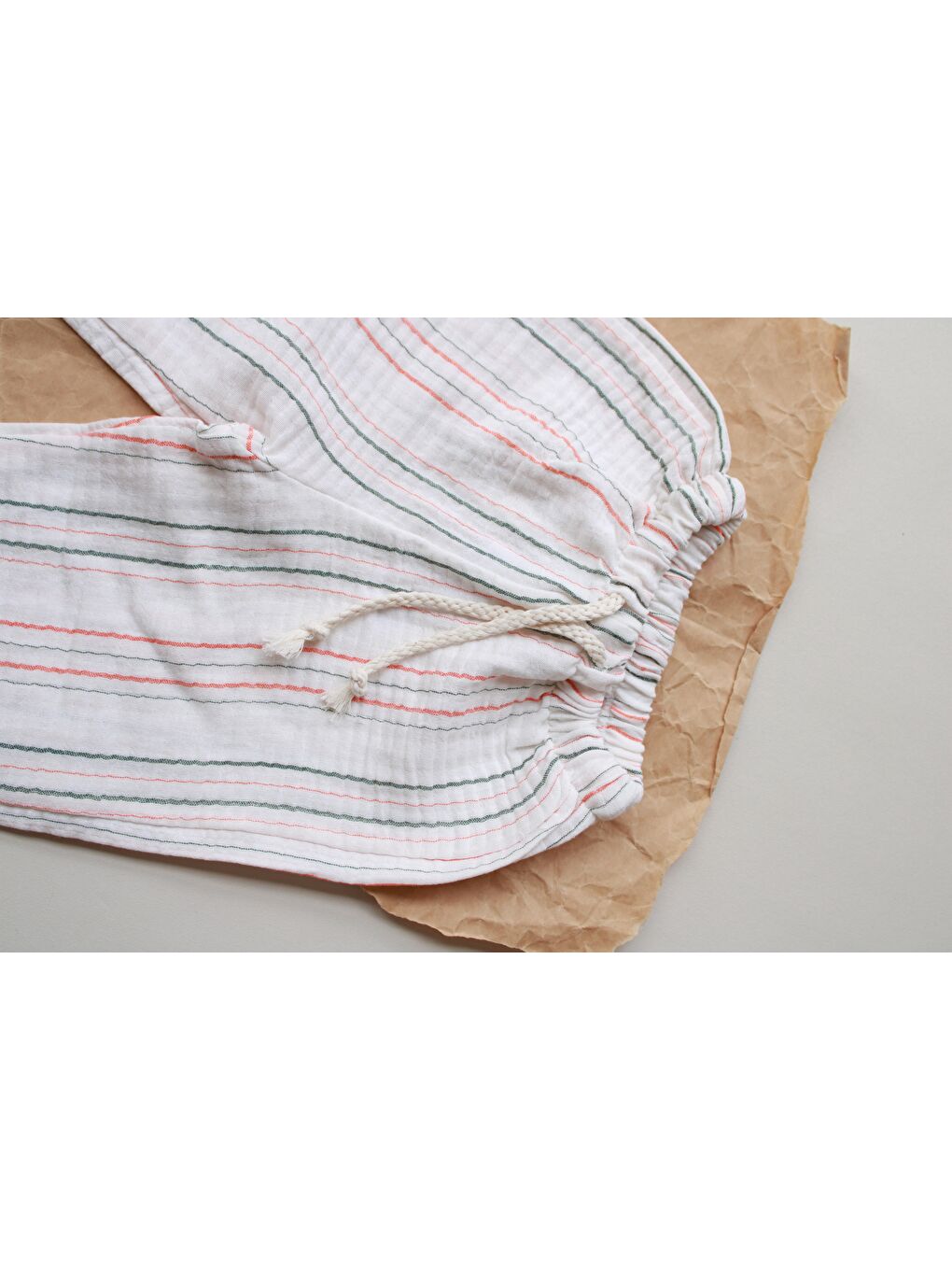 Turuncu-Yeşil Çizgili Pantolon-3