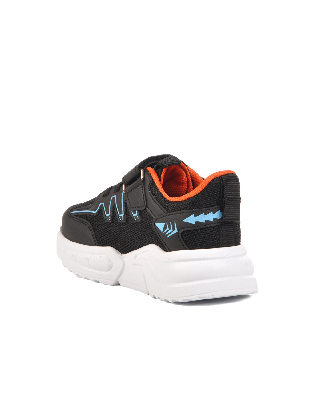 Siyah Cırtlı Hafif Erkek Çocuk Spor Ayakkabı Ruffon P-3