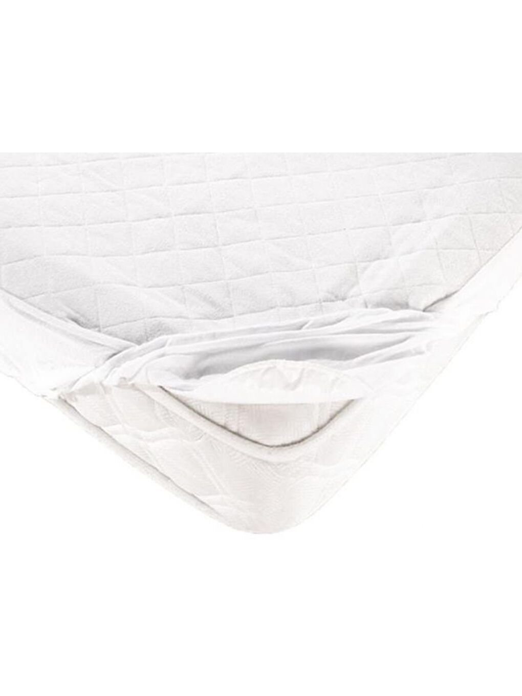 Beyaz Kapitoneli Sıvı Geçirmez Fitted 200x200 Cm Çift Kişilik Alez-2