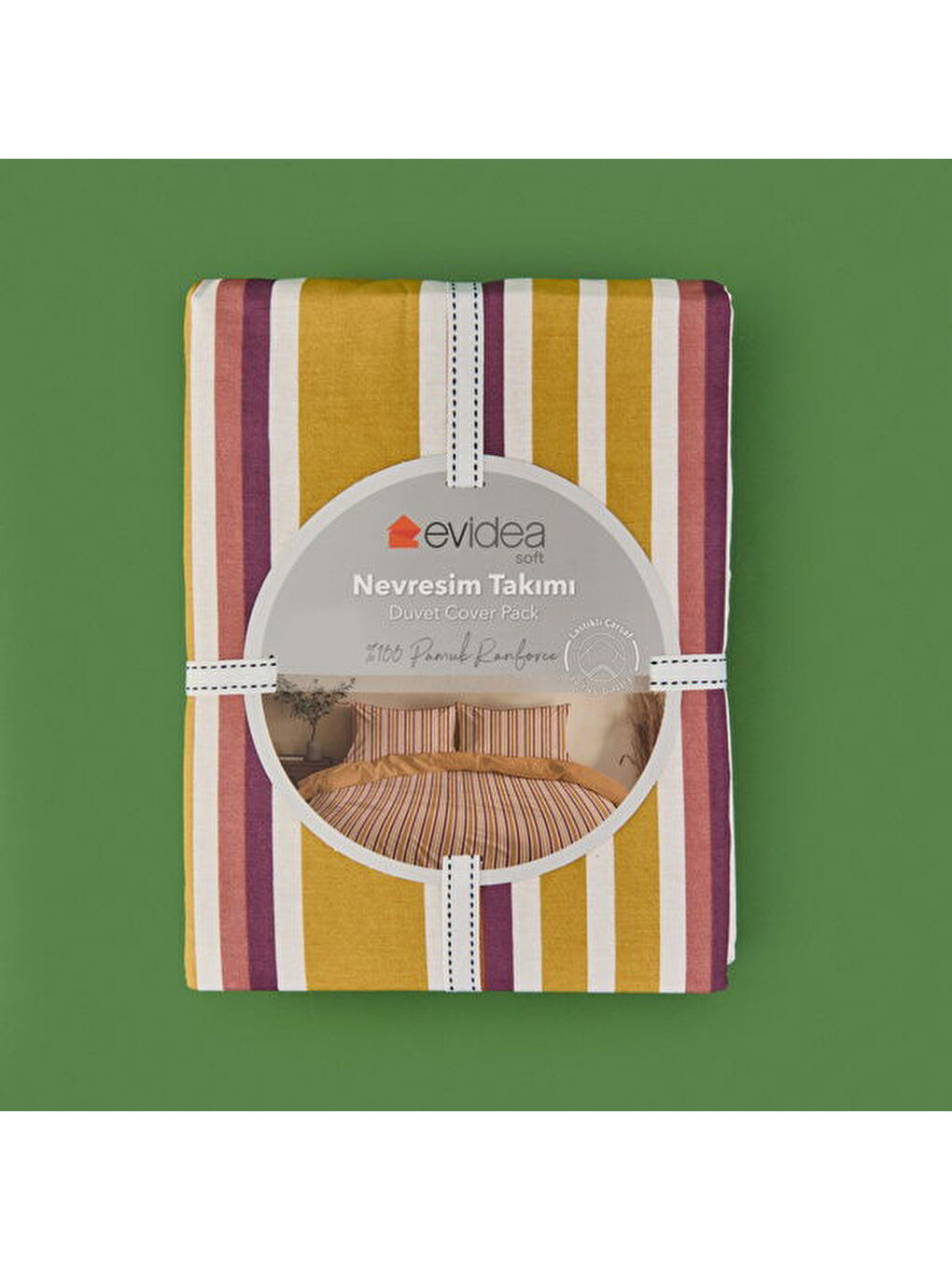 Kahverengi Soft Terralune Çift Kişilik Nevresim Takımı - Hardal-2