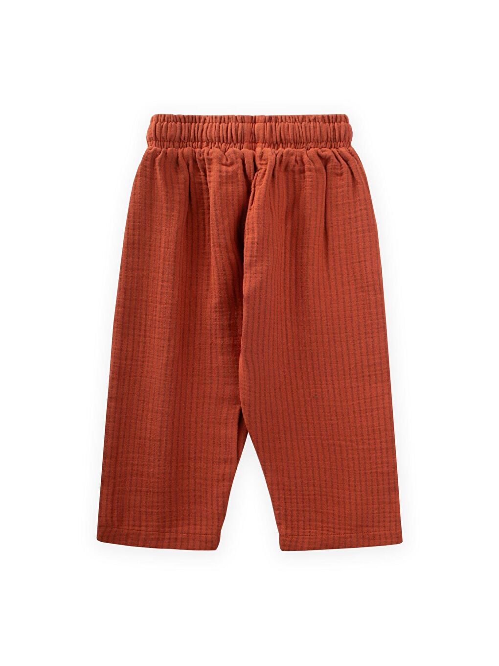 Kahverengi Müslin Pantolon 1-10 Yaş Rust İnce Çizgili-1