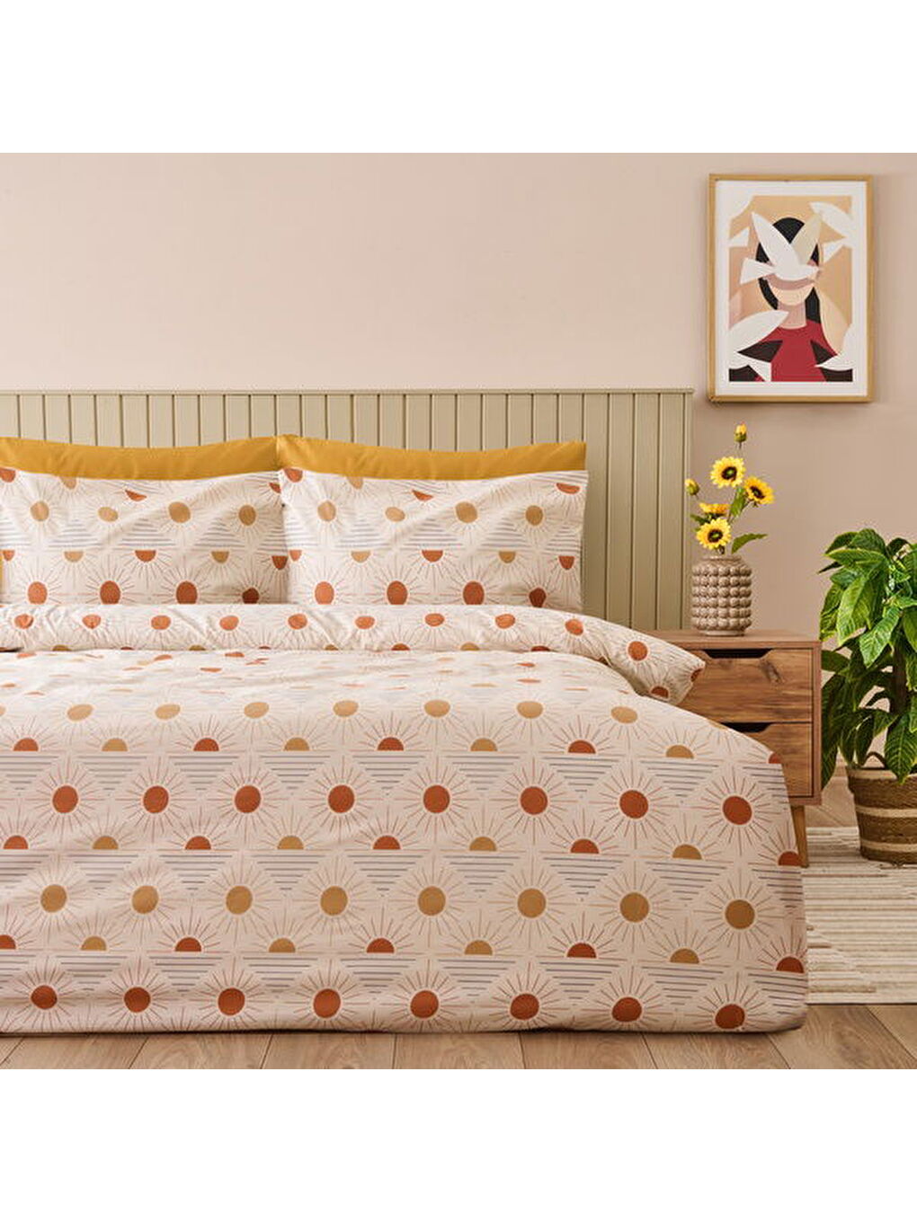 Soft Soleil Çift Kişilik Nevresim Takımı - Bej