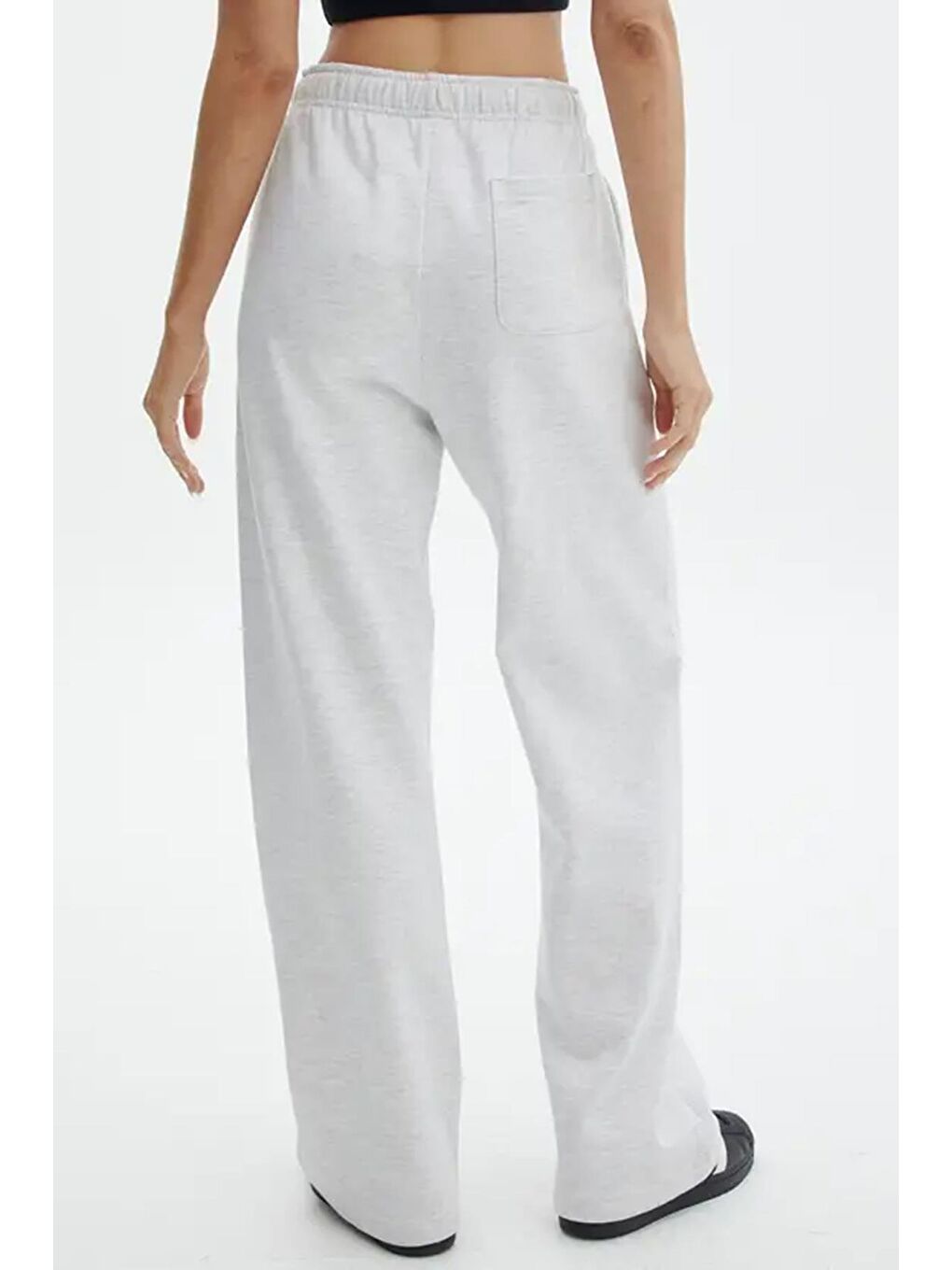 Gri Wide Leg Basic Eşofman Altı Mg1916-8