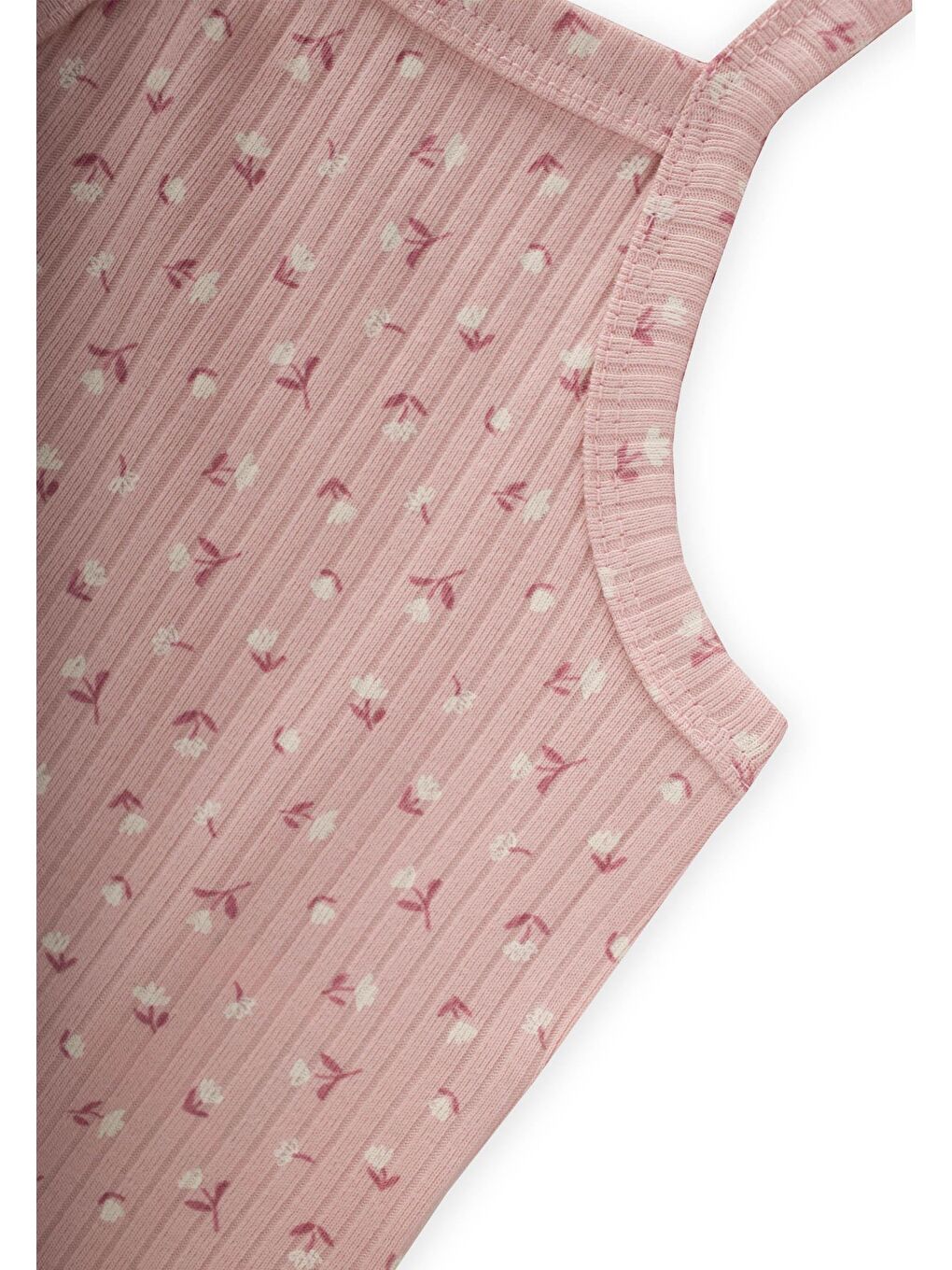 Pembe Askılı Zıbın 0-3 Yaş Çıtır Çiçek Desen-2