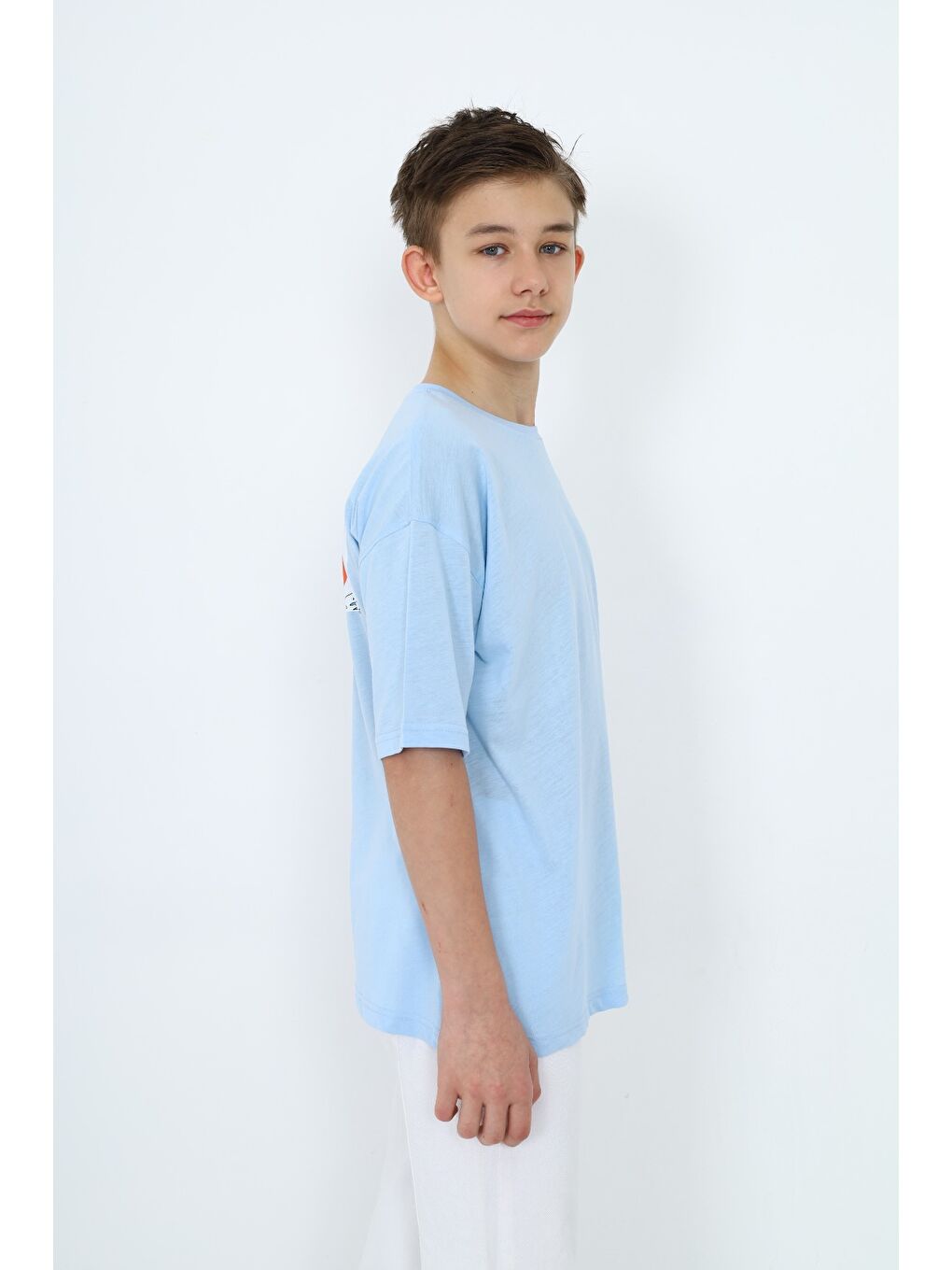 Lila Erkek Çocuk Baskılı Tişört-2