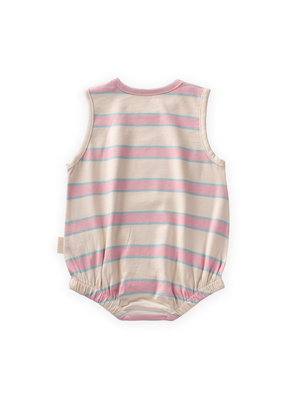 Pembe Çizgili Zıbın 0-3 Yaş Pudra Mavi Çizgili-1
