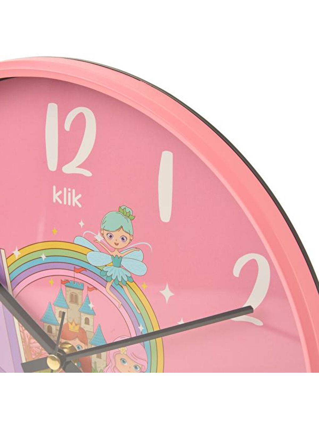 Slim Masal Çocuk Odası Duvar Saati - Pembe - 30 cm-2