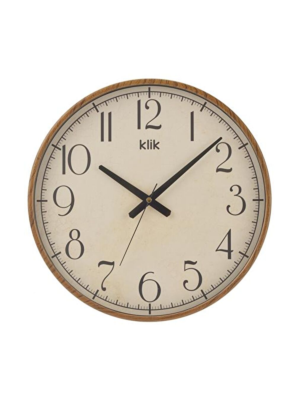 Kahverengi Simplex Ahşap Görünümlü Duvar Saati - Ceviz - 38 cm-3