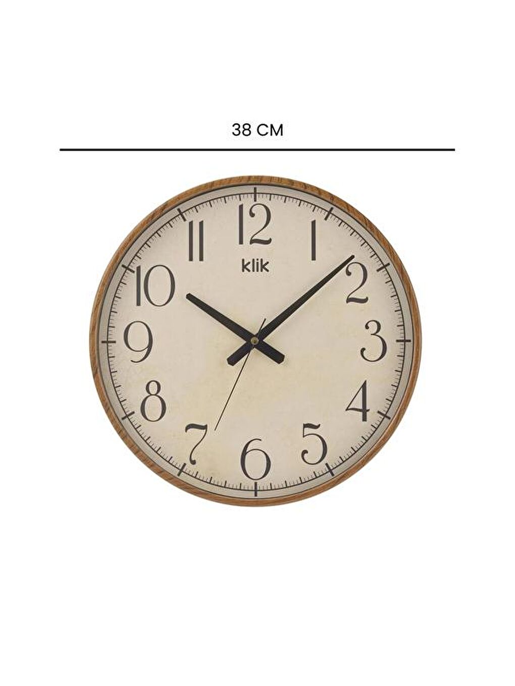 Kahverengi Simplex Ahşap Görünümlü Duvar Saati - Ceviz - 38 cm-4