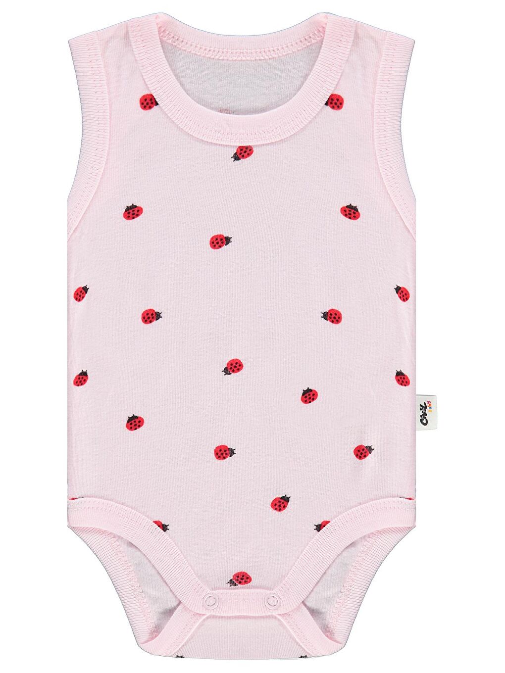 Baby Uğur Böceği 0-48 Ay Çıtçıtlı Badi - Pembe 3-6 Ay