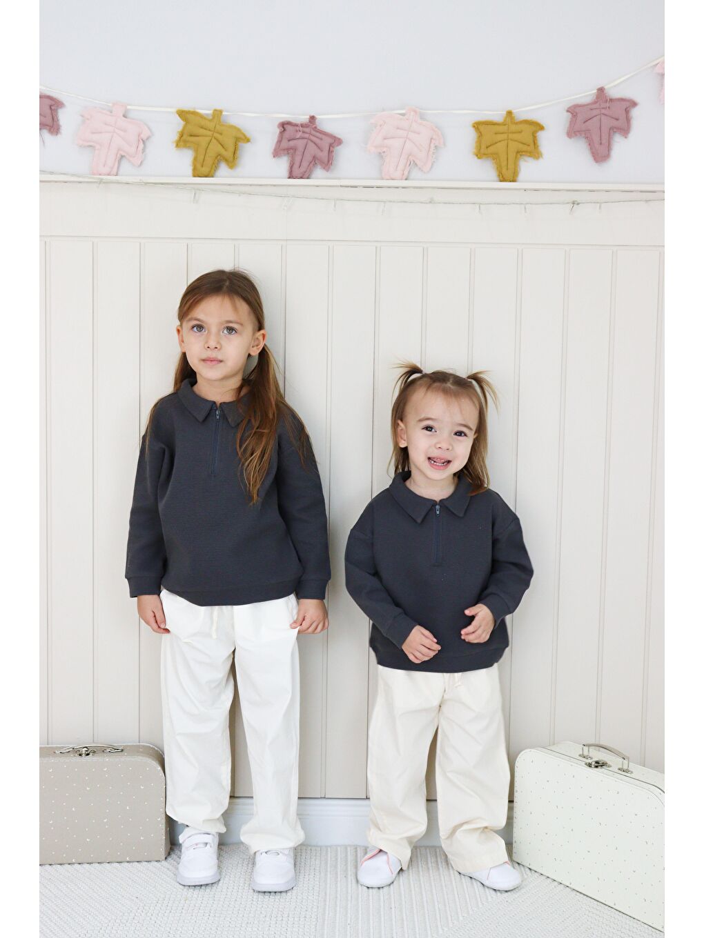 Gri Waffle Theme Sweatshırt-9