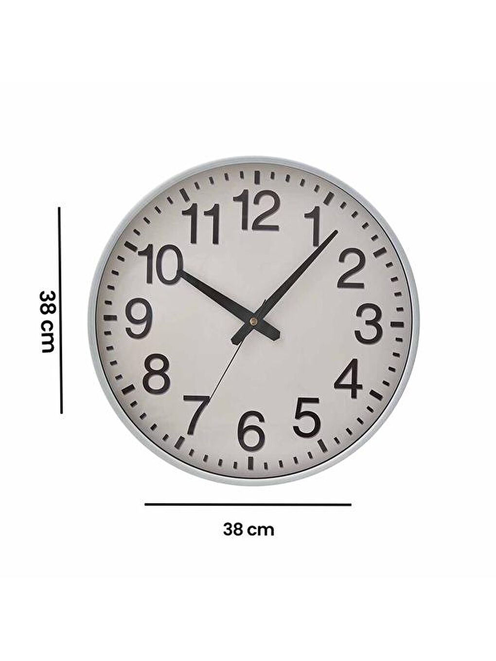Simplex Duvar Saati - Beyaz - 38 cm-9