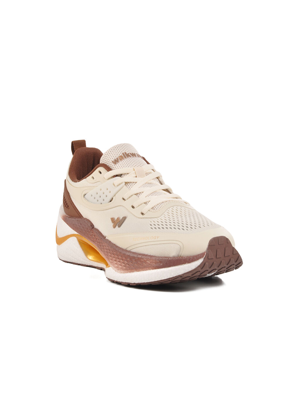 Bej Fileli Hafif Esnek Memory Foam Erkek Spor Ayakkabı Tirispol M-2