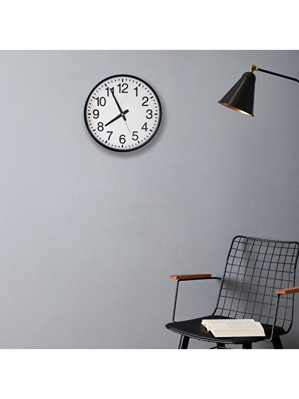 Simplex Duvar Saati - Siyah - 38 cm-5