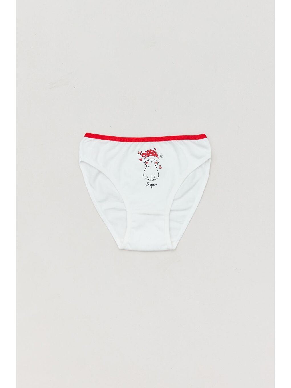 Kırmızı Kedi Baskılı 7 Li Kız Çocuk Külot-2