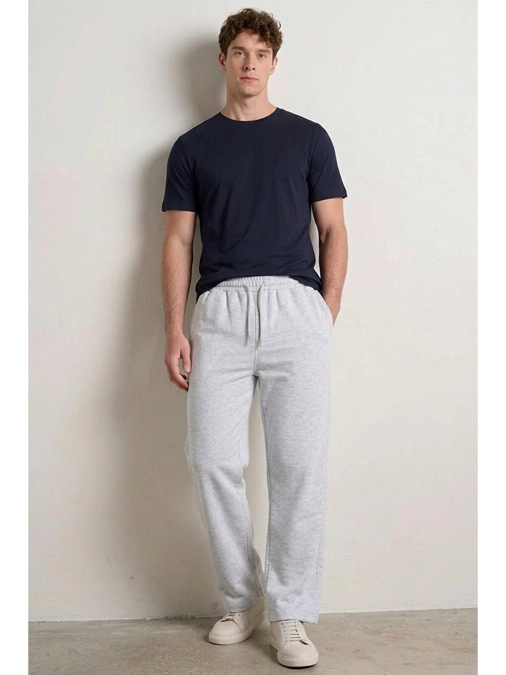 Erkek Relax Fit Beli Lastikli Jogger A.gri Eşofman Altı-2